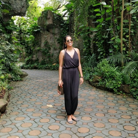 NEW! Black self tie jumpsuit - Picture 5 of 7